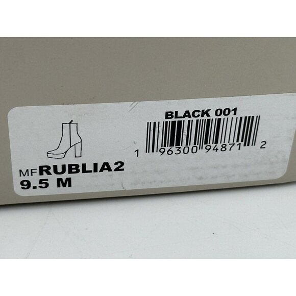 MARC FISHER Rublia 2 Womens Black Platform Bootie Heel Faux Leather Boots 9.5 M - Picture 10 of 10